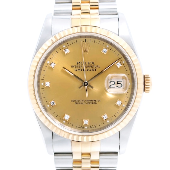 Previously Owned Rolex Datejust Diamond Automatic 36mm Watch 5EYA036T (Model: 16233G)