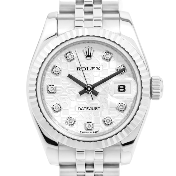 Previously Owned Rolex Datejust Diamond Automatic 26mm Women's Watch YBO87NFX (Model: 179174G)