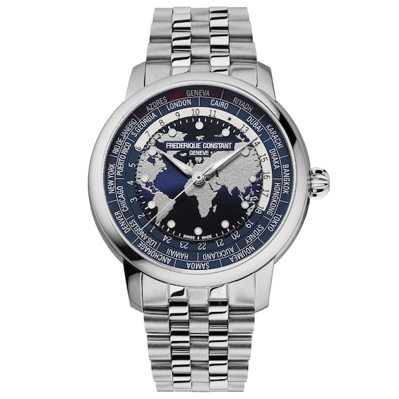 Frederique Constant Classic Worldtimer Manufacture Automatic 40mm Men's Watch&nbsp;FC-719NN3H6B