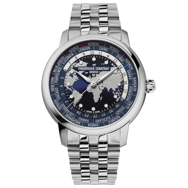 Main Image 1 of Frederique Constant Classic Worldtimer Manufacture Automatic 40mm Men's Watch FC-719NN3H6B