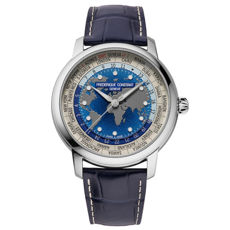 Main Image 1 of Frederique Constant Classic Worldtimer Manufacture Automatic 40mm Men's Watch FC-719BLW3H6