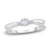 Thumbnail Image 1 of Diamond Solitaire Concave Engagement Ring 1/4 ct tw Round 14K White Gold (I2/I)