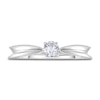 Thumbnail Image 3 of Diamond Solitaire Concave Engagement Ring 1/4 ct tw Round 14K White Gold (I2/I)