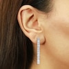 Thumbnail Image 3 of Diamond Hoop Earrings 8-1/2 ct tw Round 14K White Gold