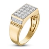 Thumbnail Image 2 of 1933 by Esquire Men's Multi-Diamond Rectangle Ring 1/2 ct tw 14K Yellow Gold-Plated Sterling Silver