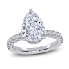 Thumbnail Image 1 of Pear-Shaped Lab-Grown Diamond Hidden Halo Engagement Ring 3-1/4 ct tw 14K White Gold
