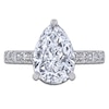 Thumbnail Image 3 of Pear-Shaped Lab-Grown Diamond Hidden Halo Engagement Ring 3-1/4 ct tw 14K White Gold