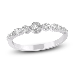 Brilliant Moments Diamond Graduated Fashion Ring 1/2 ct tw 14K White Gold