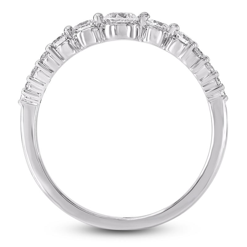 Main Image 2 of Brilliant Moments Diamond Graduated Fashion Ring 1/2 ct tw 14K White Gold
