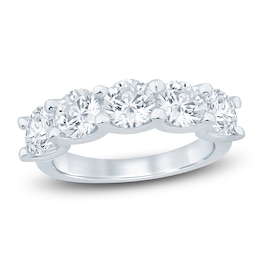 Lab-Grown Diamond Five-Stone Anniversary Ring 3 ct tw 14K White Gold