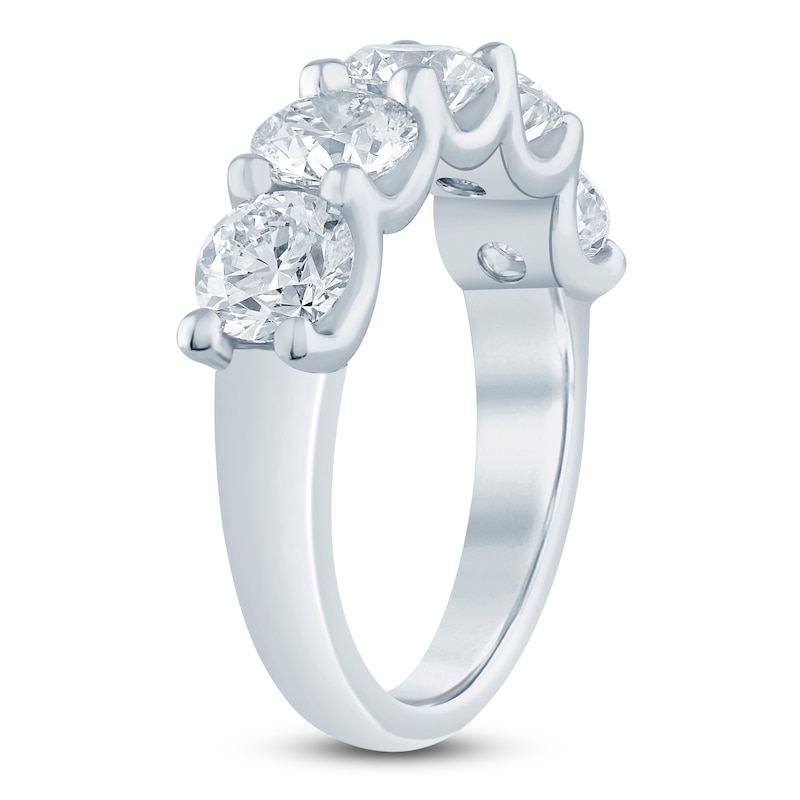 Main Image 2 of Lab-Grown Diamond Five-Stone Anniversary Ring 3 ct tw 14K White Gold