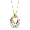 Thumbnail Image 3 of Shy Creation Diamond Pavé Interlocking Circles Necklace 3/8 ct tw 14K Two-Tone Gold 18" SC55027388