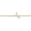 Thumbnail Image 2 of Diamond Initial Y Bracelet 1/20 ct tw 10K Yellow Gold 7.5"