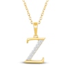 Thumbnail Image 1 of Diamond Initial Z Necklace 1/20 ct tw 10K Yellow Gold 18"