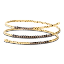 Le Vian Chocolate Diamond Flex Bangle Bracelet 1-1/5 ct tw 14K Honey Gold