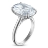 Thumbnail Image 2 of Oval-Cut Lab-Grown Diamond Solitaire Plus Engagement Ring 10-1/4 ct tw Platinum (VS2/F)