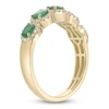 Thumbnail Image 2 of Oval-Cut Emerald & Diamond Five-Stone Ring 1/4 ct tw 10K Yellow Gold