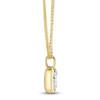 Thumbnail Image 3 of Shy Creation Baguette & Round-Cut Multi-Diamond Necklace 1/5 ct tw 14K Yellow Gold 18"