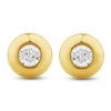Thumbnail Image 2 of Diamond Solitaire Circle Stud Earrings 1/5 ct tw 14K Yellow Gold (I2/I)