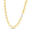 Thumbnail Image 3 of Unspoken Diamond Crosslink Necklace 1/4 ct tw 14K Two-Tone Gold 17"