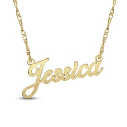 Script Name Necklace 14K Yellow Gold 18"