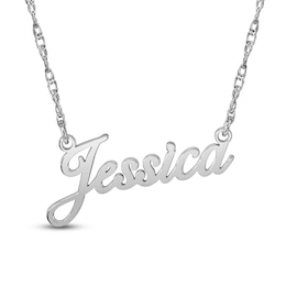 Script Name Necklace Sterling Silver 18"