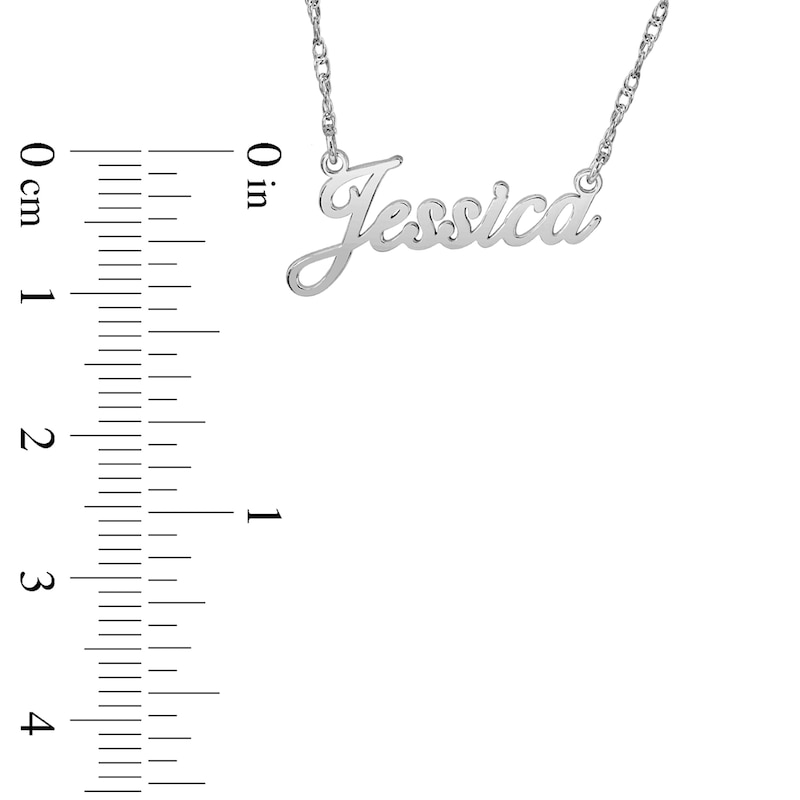 Main Image 4 of Script Name Necklace Sterling Silver 18"