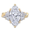 Thumbnail Image 3 of Marquise-Cut & Half Moon-Shaped Lab-Grown Diamond Three-Stone Engagement Ring 4 ct tw 14K Yellow Gold
