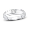 Thumbnail Image 1 of Men's Diamond Wedding Band 1/3 ct tw Square-cut 14K White Gold