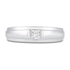 Thumbnail Image 3 of Men's Diamond Wedding Band 1/3 ct tw Square-cut 14K White Gold