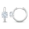 Thumbnail Image 1 of Lab-Grown Diamond Round-Cut Solitaire Hoop Earrings 2 ct tw 14K White Gold (VS2/F)