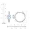 Thumbnail Image 4 of Lab-Grown Diamond Round-Cut Solitaire Hoop Earrings 2 ct tw 14K White Gold (VS2/F)