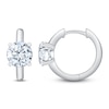 Thumbnail Image 1 of Lab-Grown Diamond Round-Cut Solitaire Hoop Earrings 3 ct tw 14K White Gold (VS2/F)
