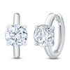 Thumbnail Image 2 of Lab-Grown Diamond Round-Cut Solitaire Hoop Earrings 3 ct tw 14K White Gold (VS2/F)