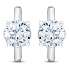 Thumbnail Image 3 of Lab-Grown Diamond Round-Cut Solitaire Hoop Earrings 3 ct tw 14K White Gold (VS2/F)