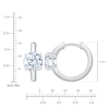 Thumbnail Image 4 of Lab-Grown Diamond Round-Cut Solitaire Hoop Earrings 3 ct tw 14K White Gold (VS2/F)
