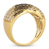 Thumbnail Image 2 of Le Vian Chocolate Ombré Diamond Multi-Row Ring 1-5/8 ct tw 14K Honey Gold