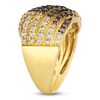 Thumbnail Image 3 of Le Vian Chocolate Ombré Diamond Multi-Row Ring 1-5/8 ct tw 14K Honey Gold