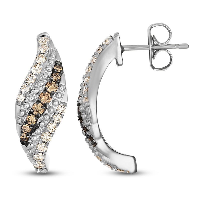 Main Image 1 of Le Vian Diamond Flame-Shaped Stud Earrings 1/2 ct tw 14K Vanilla Gold