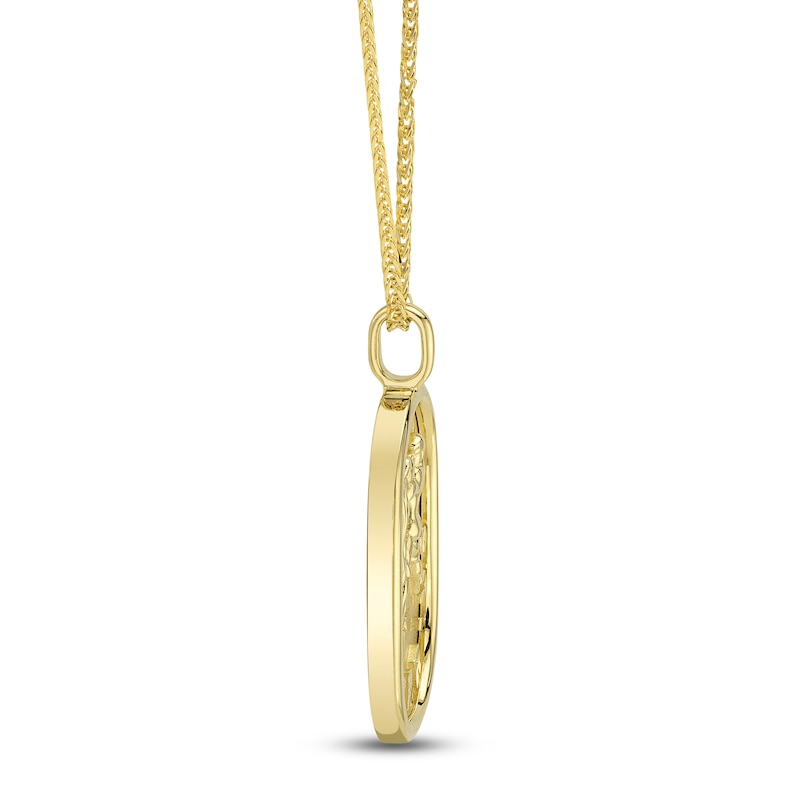 Main Image 2 of Shy ICON Zodiac Diamond Accent Aquarius Necklace 14K Yellow Gold 18" B22001099-AQU