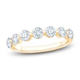 Certified Diamond Seven-Stone Anniversary Ring 1 ct tw 14K Yellow Gold
