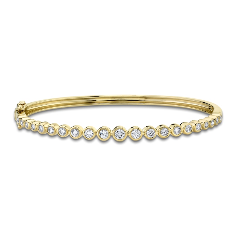 Main Image 1 of Shy Creation Diamond Bangle Bracelet 1 ct tw 14K Yellow Gold SC55021161ZS