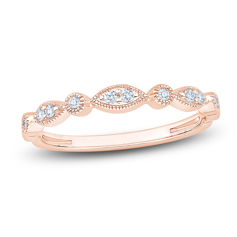 Main Image 1 of Diamond Anniversary Ring 1/10 ct tw 10K Rose Gold