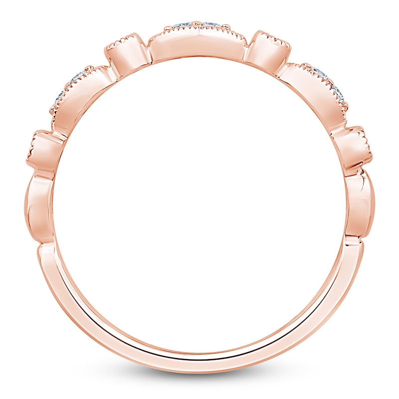 Main Image 2 of Diamond Anniversary Ring 1/10 ct tw 10K Rose Gold