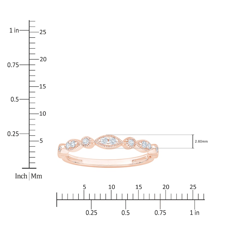 Main Image 4 of Diamond Anniversary Ring 1/10 ct tw 10K Rose Gold