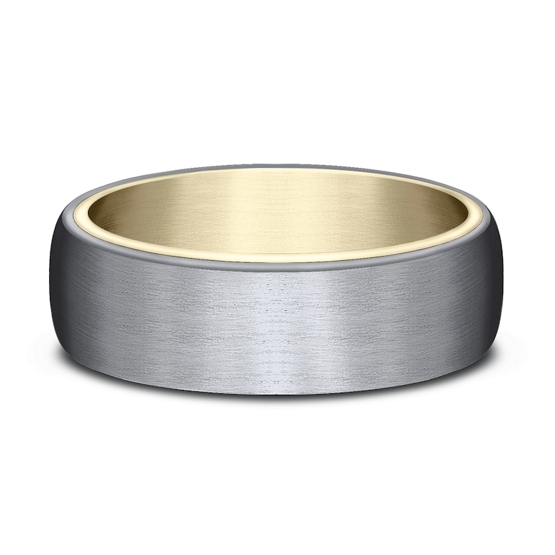 Wedding Band Grey Tantalum/14K Yellow Gold 6.5mm