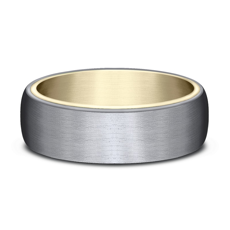 Main Image 3 of Wedding Band Grey Tantalum/14K Yellow Gold 6.5mm