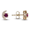 Thumbnail Image 1 of Lab-Created Ruby Earrings 1/15 ct tw 14K Yellow Gold