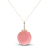 Thumbnail Image 1 of Natural Opal Necklace 1/20 ct tw Diamonds 14K Yellow Gold