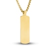 Thumbnail Image 3 of Dog Tag Necklace 1/20 ct tw Ion-Plated Stainless Steel 22"